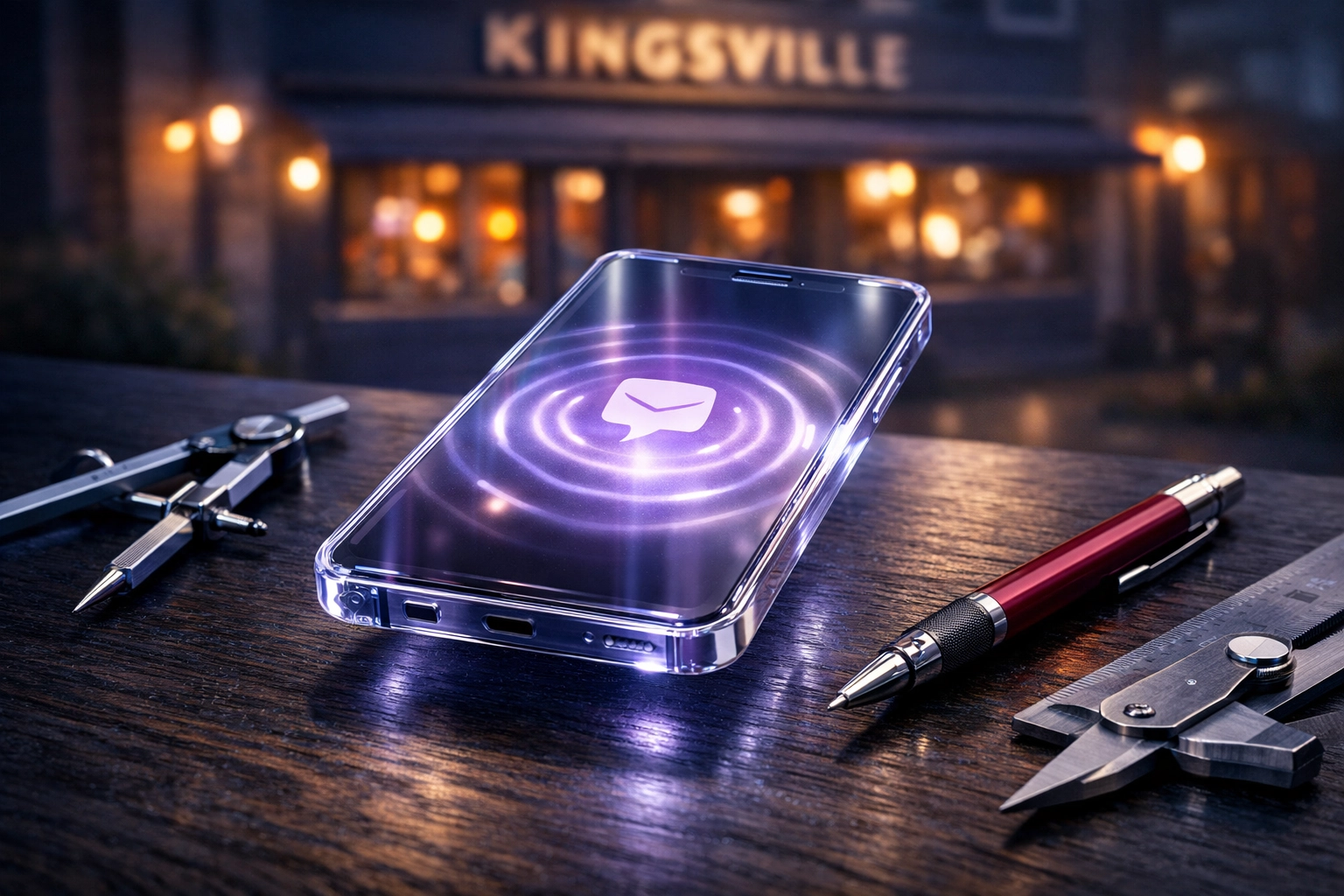 Automated SMS reminders on a smartphone screen to prevent no-shows for a Kingsville, Ontario business.